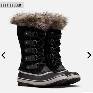 New with Tags as Sorel Joan of Arctic Black Boots Waterproof Warm Size 5.5